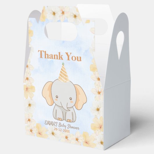 Little Peanut Dreams - Elephant Baby shower Bedankdoosjes (Geopend)