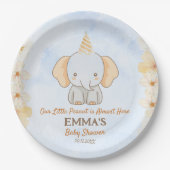 Little Peanut Dreams - Elephant Baby shower Papieren Bordje (Voorkant)