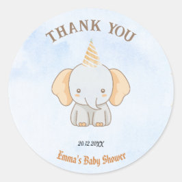 Little Peanut Dreams - Elephant Baby shower Ronde Sticker