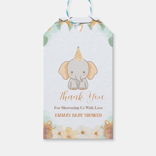 Little Peanut Dreams Elephant Cadeaulabel (Voorkant)