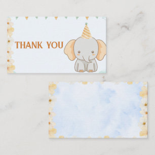 Little Peanut Dreams Elephant Thank You Card Informatiekaartje