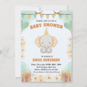 Little Peanut Dreams – Olifant Baby Shower  Kaart (Voorkant)