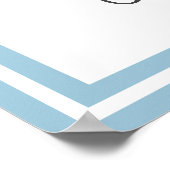 Little Peanut Elephant Baby Boy Shower Welkom Poster (Hoek)