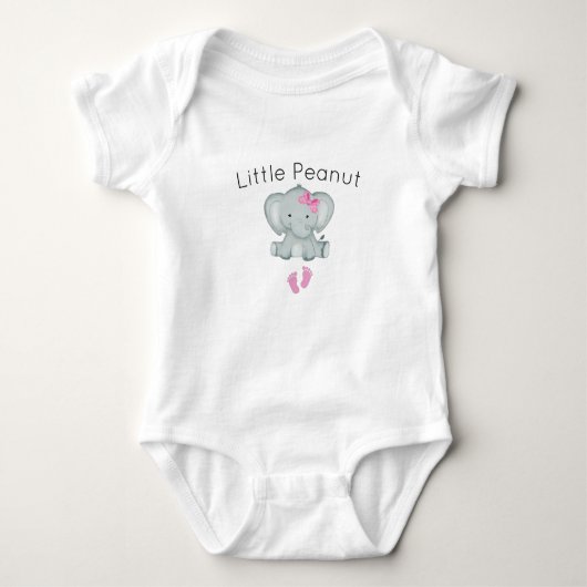 Little Peanut Elephant, baby girl dierenvriend bab Romper (Voorkant)