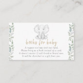 Little Peanut Elephant Baby shower Boeken voor Bab Informatiekaartje (Voorkant)