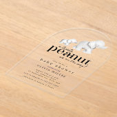 Little Peanut Elephant Baby shower Invitation Acryl Uitnodigingen (Laagn)