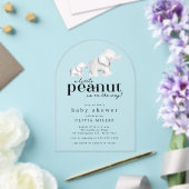 Little Peanut Elephant Baby shower Invitation Acryl Uitnodigingen (Insitu (Huwelijk))