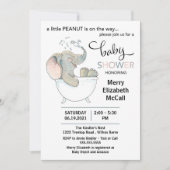 Little Peanut Elephant Baby shower Invitation Kaart (Voorkant)