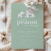Little Peanut Elephant Baby shower Invitation Kaart