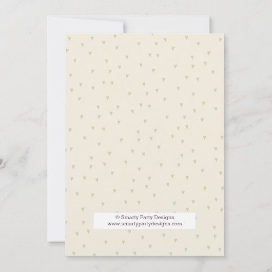 Little Peanut Elephant Baby shower Invitation Kaart (Achterkant)