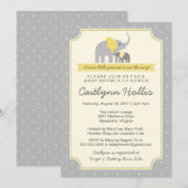 Little Peanut Elephant Baby shower Invitation Kaart (Voorkant / Achterkant)