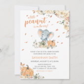 Little Peanut Elephant Baby shower Kaart (Voorkant)