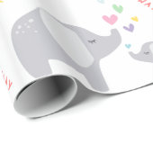 Little Peanut Elephant | BABY SHOWER | Regenboog Cadeaupapier (Rol Hoek)