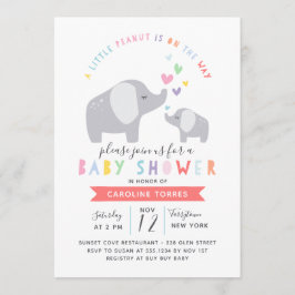 Little Peanut Elephant | BABY SHOWER | Regenboog Kaart