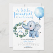 Little Peanut Elephant Baby shower Uitnodiging – C (Voorkant)