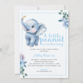Little Peanut Elephant Baby shower Uitnodiging – C (Voorkant)