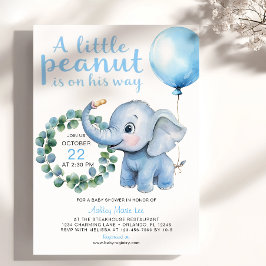 Little Peanut Elephant Baby shower Uitnodiging – C
