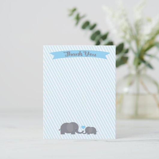 Little Peanut Elephant Bedankkaart (Staand voorkant)