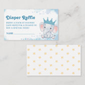 Little Peanut Elephant Blue Luier Raffle Ticket Informatiekaartje (Voorkant / Achterkant)