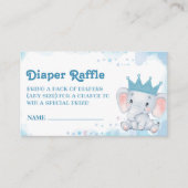 Little Peanut Elephant Blue Luier Raffle Ticket Informatiekaartje (Voorkant)