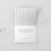 Little Peanut Elephant Blue Striped Baby shower Bedankkaart (Binnen)