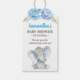 Little Peanut Elephant Boy Baby shower Gast Favor Cadeaulabel
