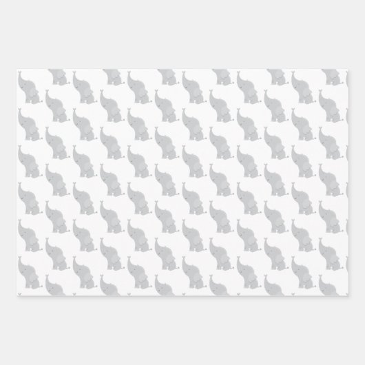 "Little Peanut" Elephant Gift Wrap Inpakpapier Vel (Voorkant 2)