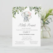 Little Peanut Elephant Invitation - Baby shower Kaart (Staand voorkant)