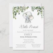Little Peanut Elephant Invitation - Baby shower Kaart (Voorkant)