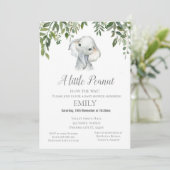 Little Peanut Elephant Invitation - Baby shower Kaart (Staand voorkant)