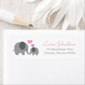 Little Peanut Elephant Mama & Baby Retouradres Etiket (Insitu)