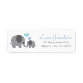 Little Peanut Elephant Mama & Baby Retouradres Etiket