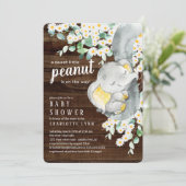 Little Peanut Elephant Neutraal Baby shower Kaart (Staand voorkant)
