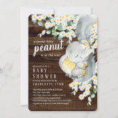 Little Peanut Elephant Neutraal Baby shower Kaart (Voorkant)