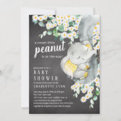 Little Peanut Elephant Neutraal Baby shower Kaart (Voorkant)
