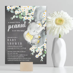 Little Peanut Elephant Neutraal Baby shower Kaart