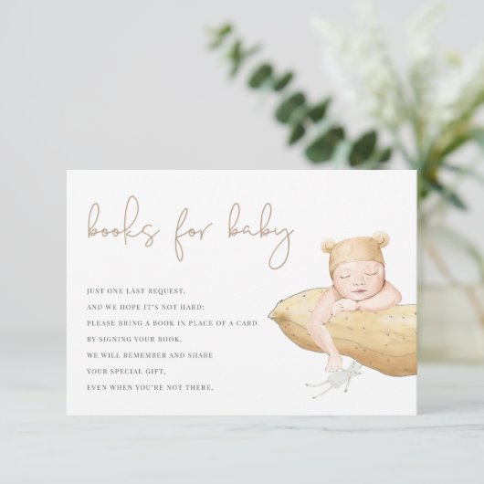 Little Peanut Genderneutrale Boeken voor Baby Bedankkaart (Staand voorkant)