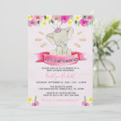 Little Peanut Girls Baby shower Kaart (Staand voorkant)