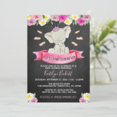 Little Peanut Girls Baby shower Kaart (Staand voorkant)