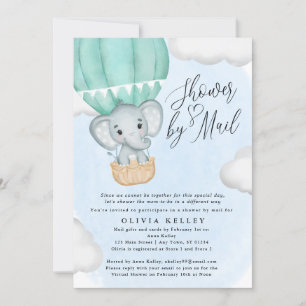Little Peanut Green Elephant Baby shower by Mail Kaart