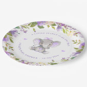 Little Peanut Meisje Lavendel Baby shower Sprinkle Papieren Bordje (Gekanteld)