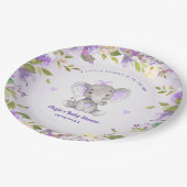 Little Peanut Meisje Lavendel Baby shower Sprinkle Papieren Bordje (Gekanteld)