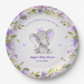 Little Peanut Meisje Lavendel Baby shower Sprinkle Papieren Bordje (Voorkant)