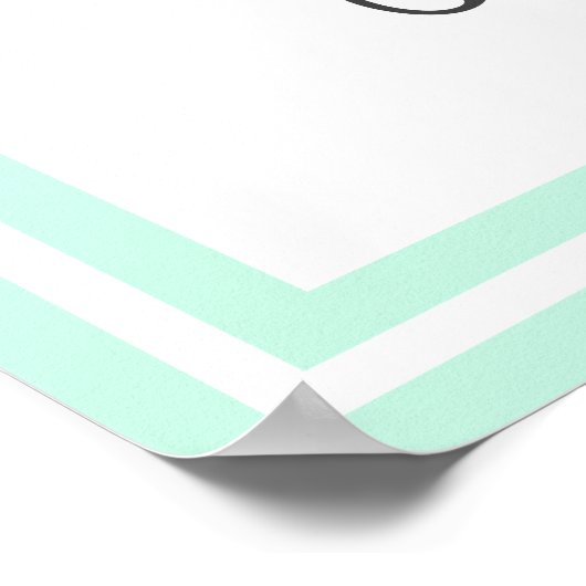 Little Peanut Mint Elephant Baby shower Welcome Poster (Hoek)