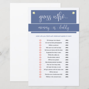 Little Peanut Olifant Boy Baby shower Game Blauw