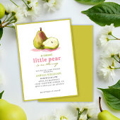 Little Pear is op weg naar fruit thema baby shower Kaart