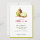 Little Pear is op weg naar fruit thema baby shower Kaart (Voorkant)