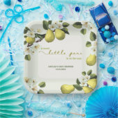 Little Pear is op weg naar fruit thema baby shower Papieren Bordje (Feest)