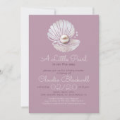 Little Pearl Baby shower Invitation Kaart (Voorkant)