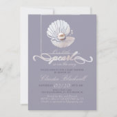 Little Pearl Baby shower Invitation Kaart (Voorkant)